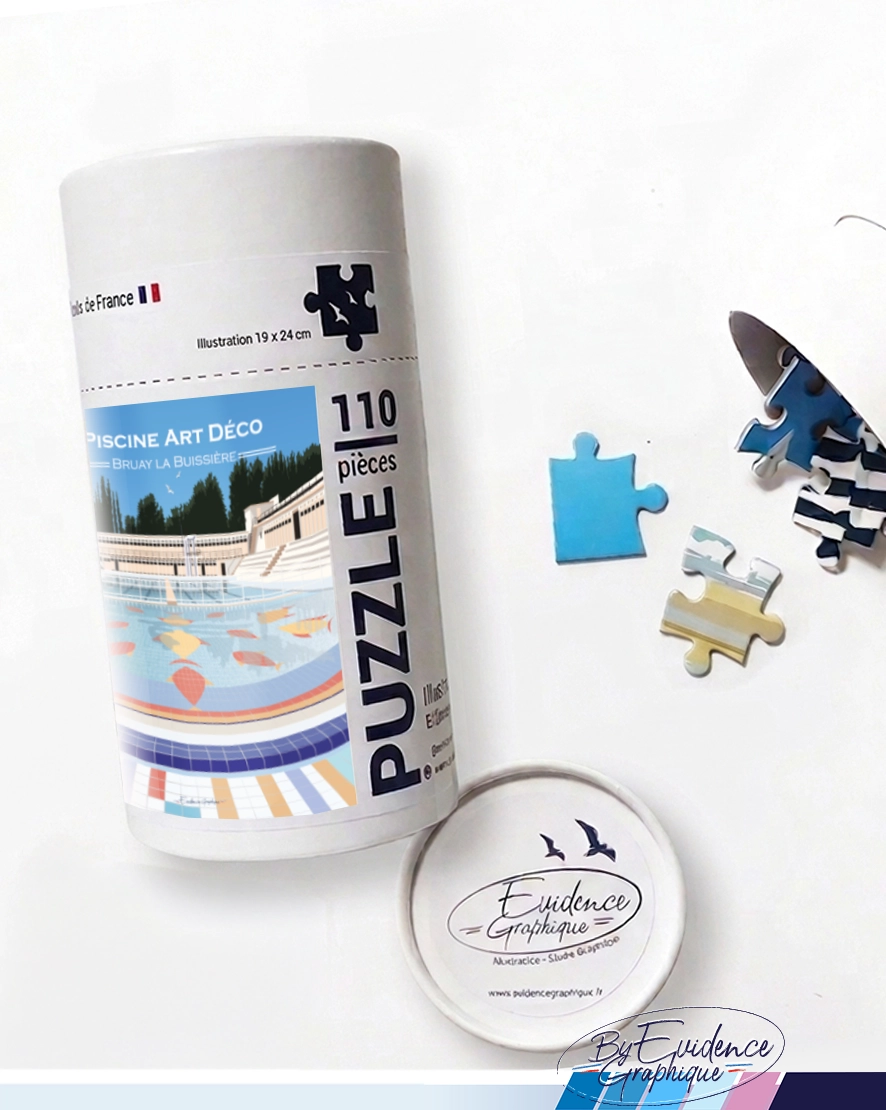Puzzle - Piscine art déco - bruay la buissière - 110p - EvidenceGraphique