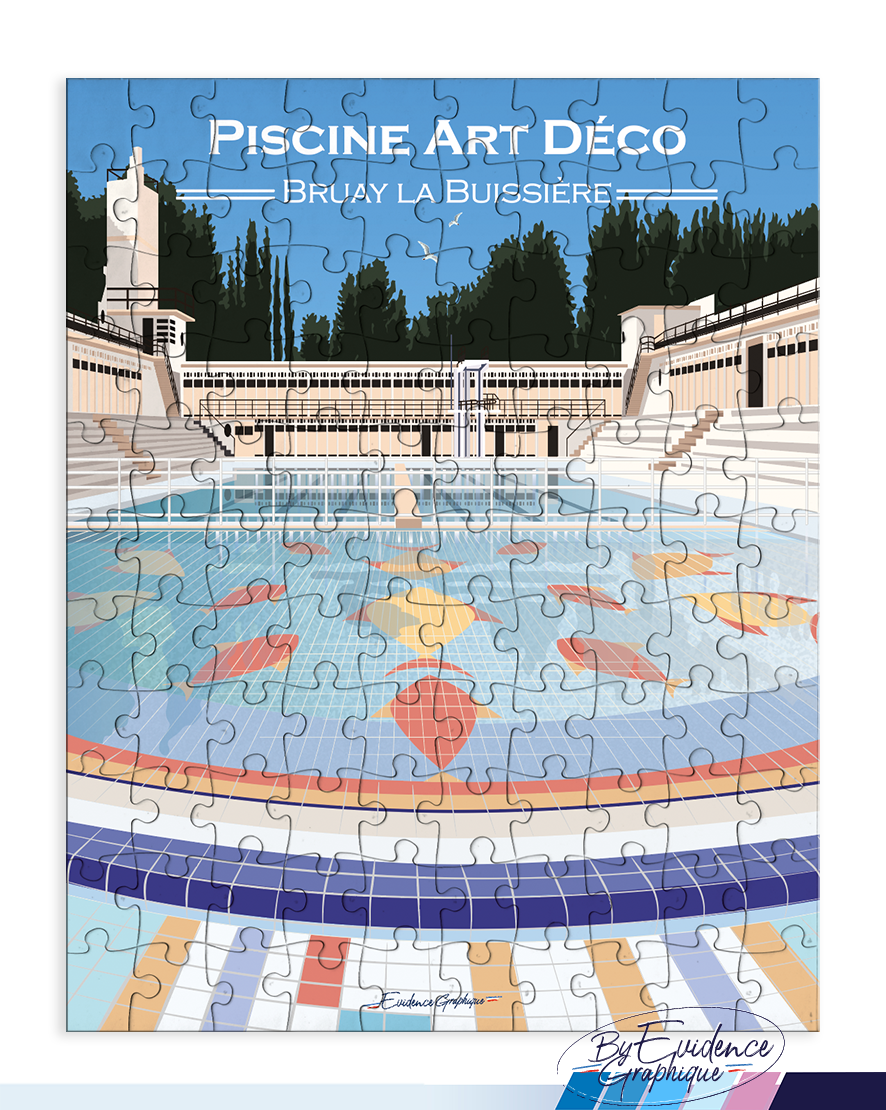Puzzle Piscine art déco - bruay la buissière - 110p - EvidenceGraphique