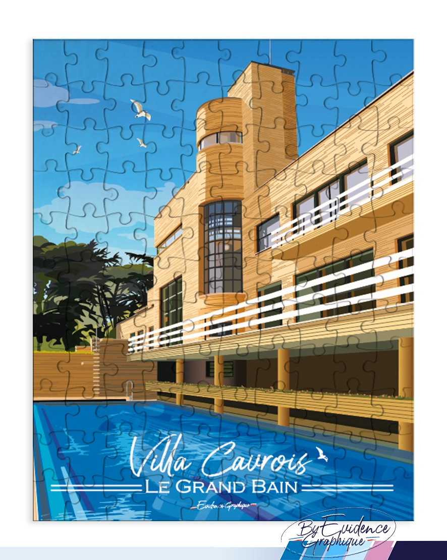 Puzzle Villa Cavrois - Le Grand Bain - Hauts de France - 110p - EvidenceGraphique