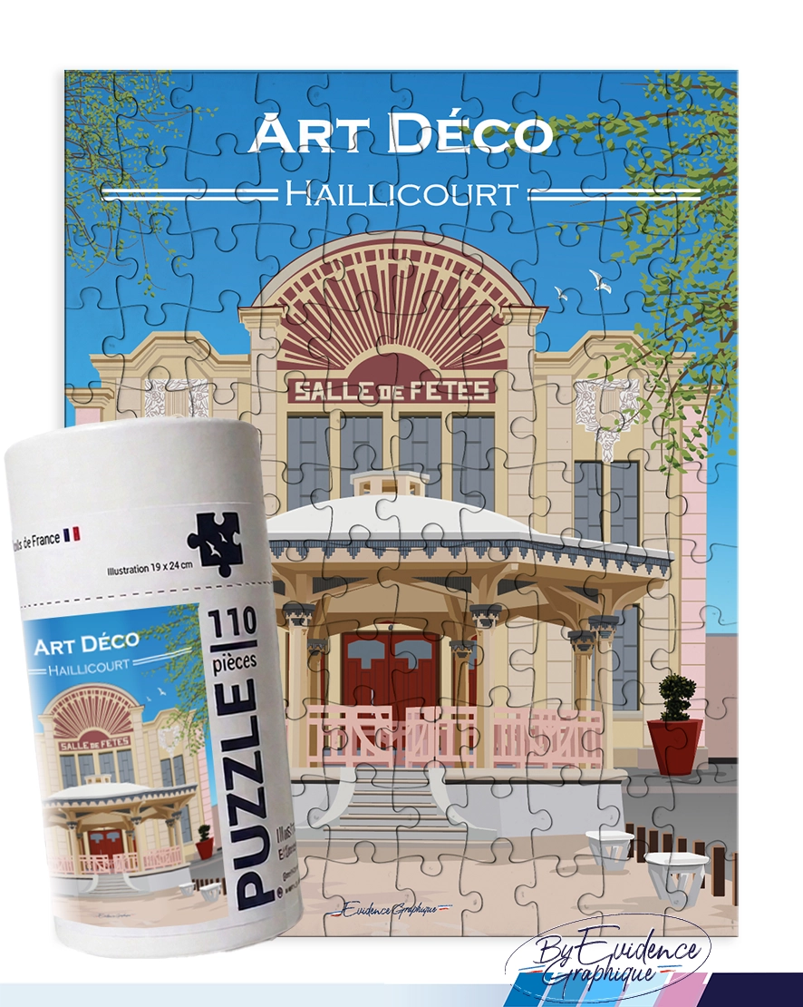 Puzzle - kiosque art déco Haillicourt- bruay la buissière - 110p - EvidenceGraphique