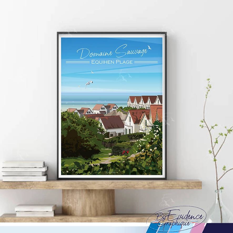 Domaine sauvage - equihen plage - cote d opale - Affiche 3040 - evidencegraphique