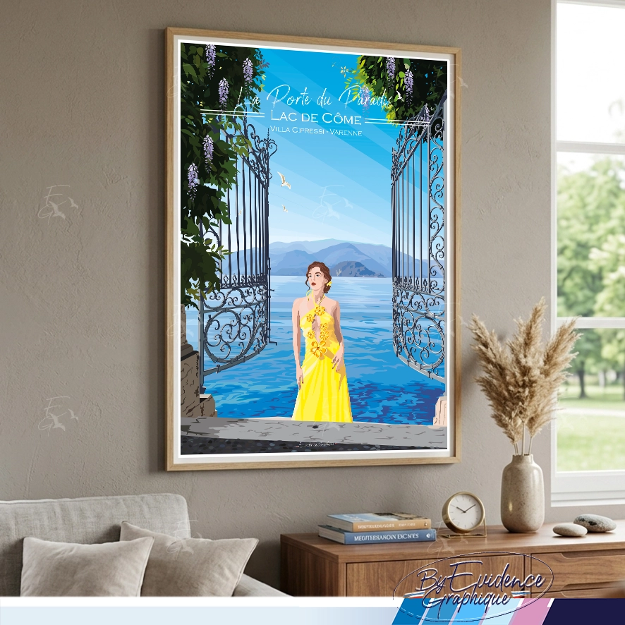 La porte du paradis - lac de come - italie - Affiche - evidencegraphique