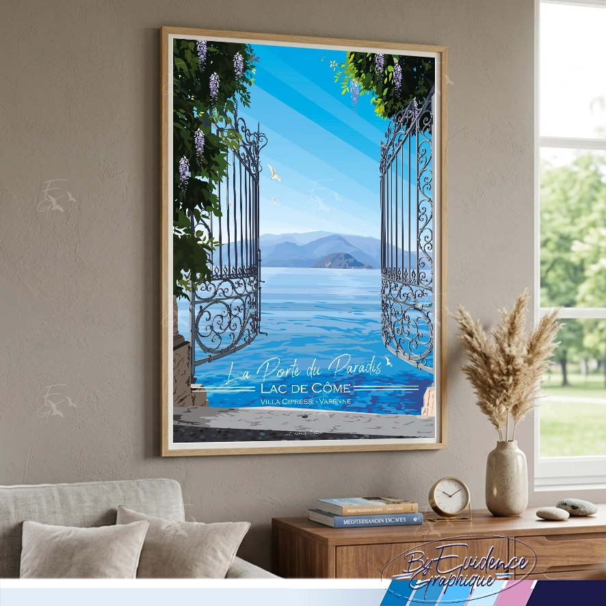 La porte du paradis - villa cipressi varenne - Affiche - evidencegraphique