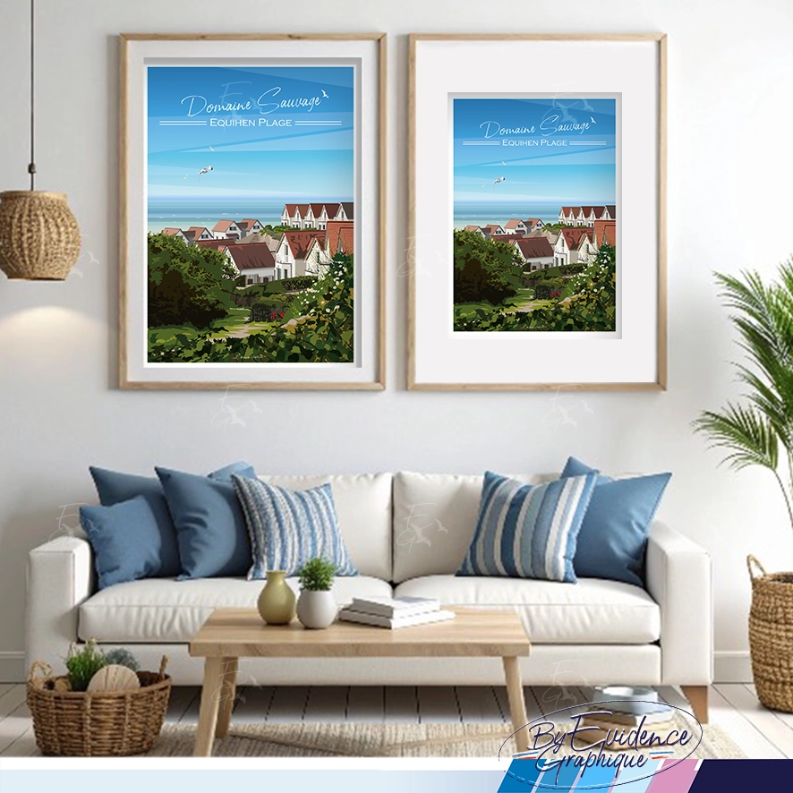Domaine sauvage - equihen plage - cote d opale - affiche evidencegraphique